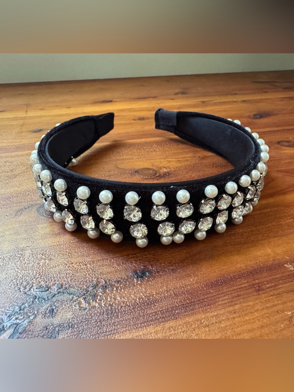 Rhinestone and pearl headband new!